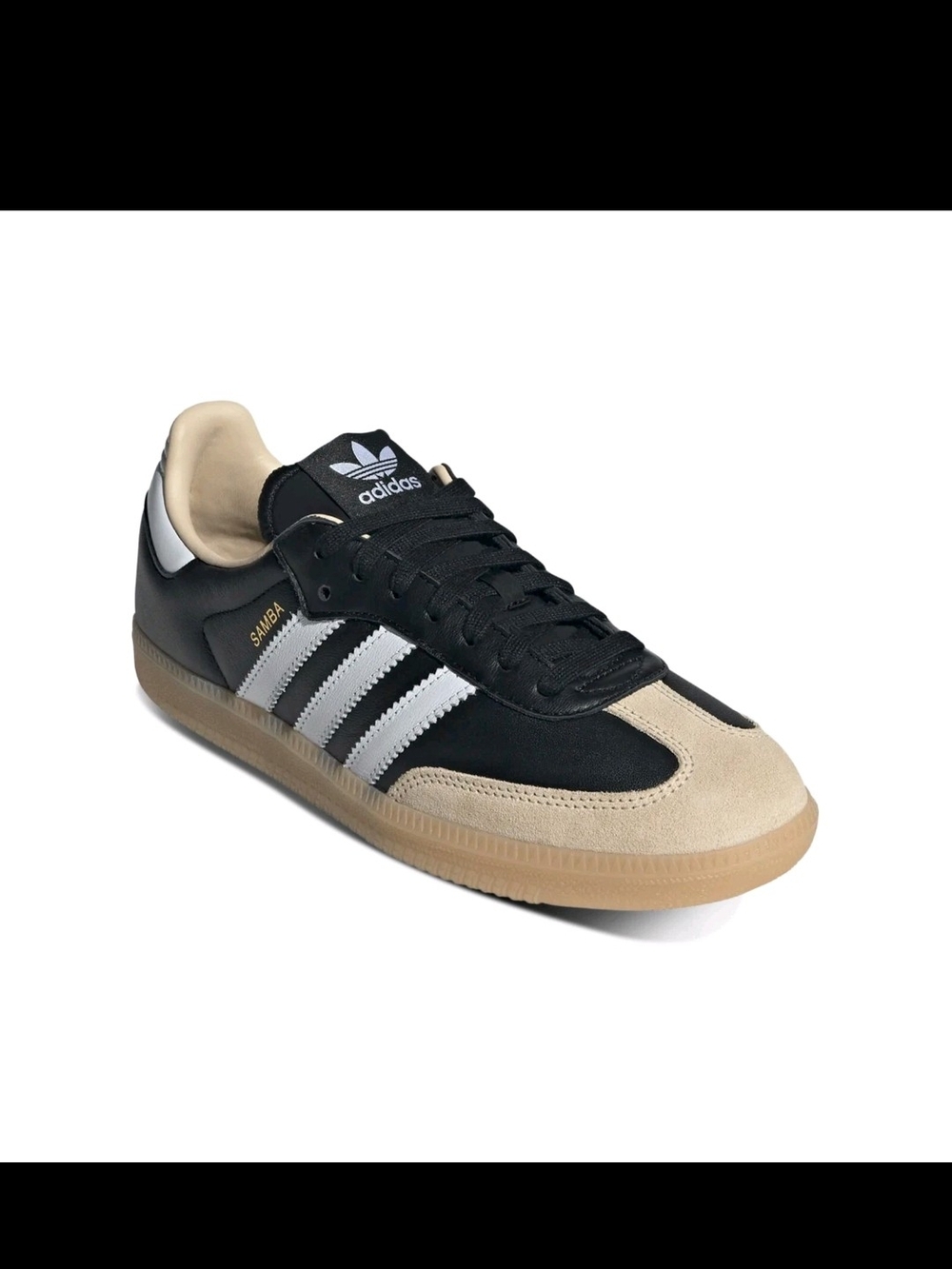 adidas Samba Men's Black, Beige & Gum Classic Sneakers